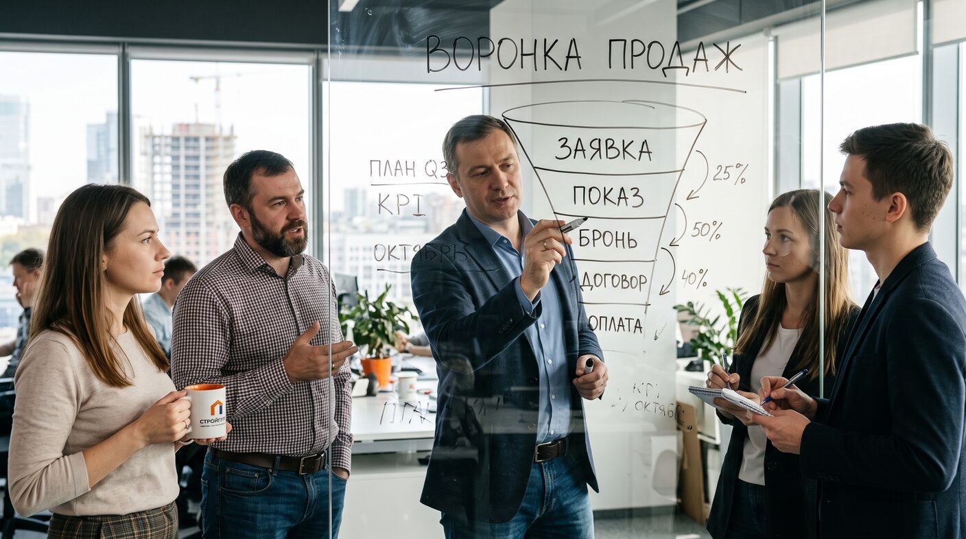 Построение отдела продаж застройщика с нуля